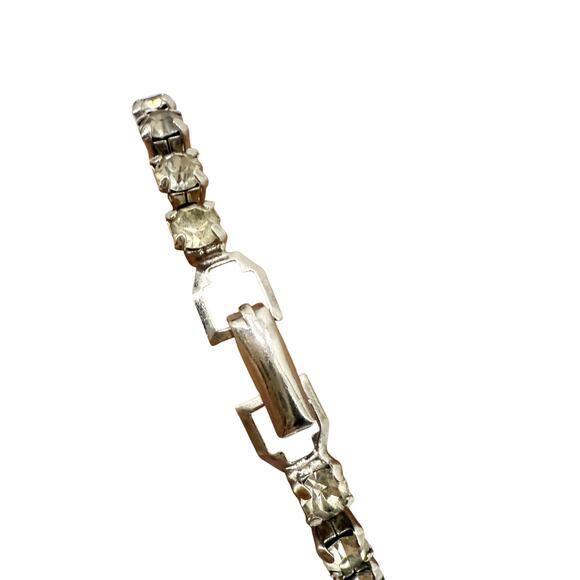 vintage Smart Set Coro single strand clear Rhinestones Bracelet costume jewelry - Picture 5 of 9